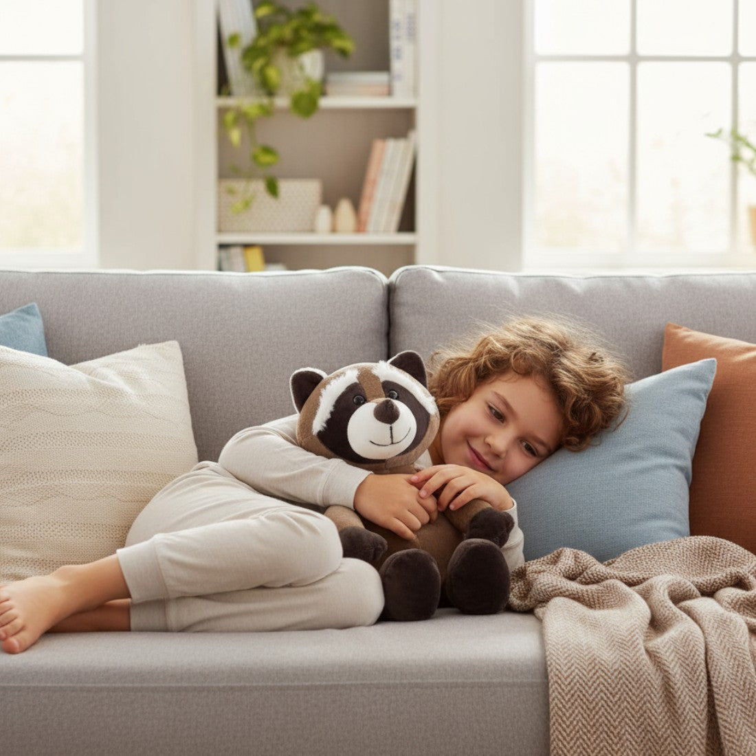 Kawaii Waschbär Kuscheltier 25–30 cm