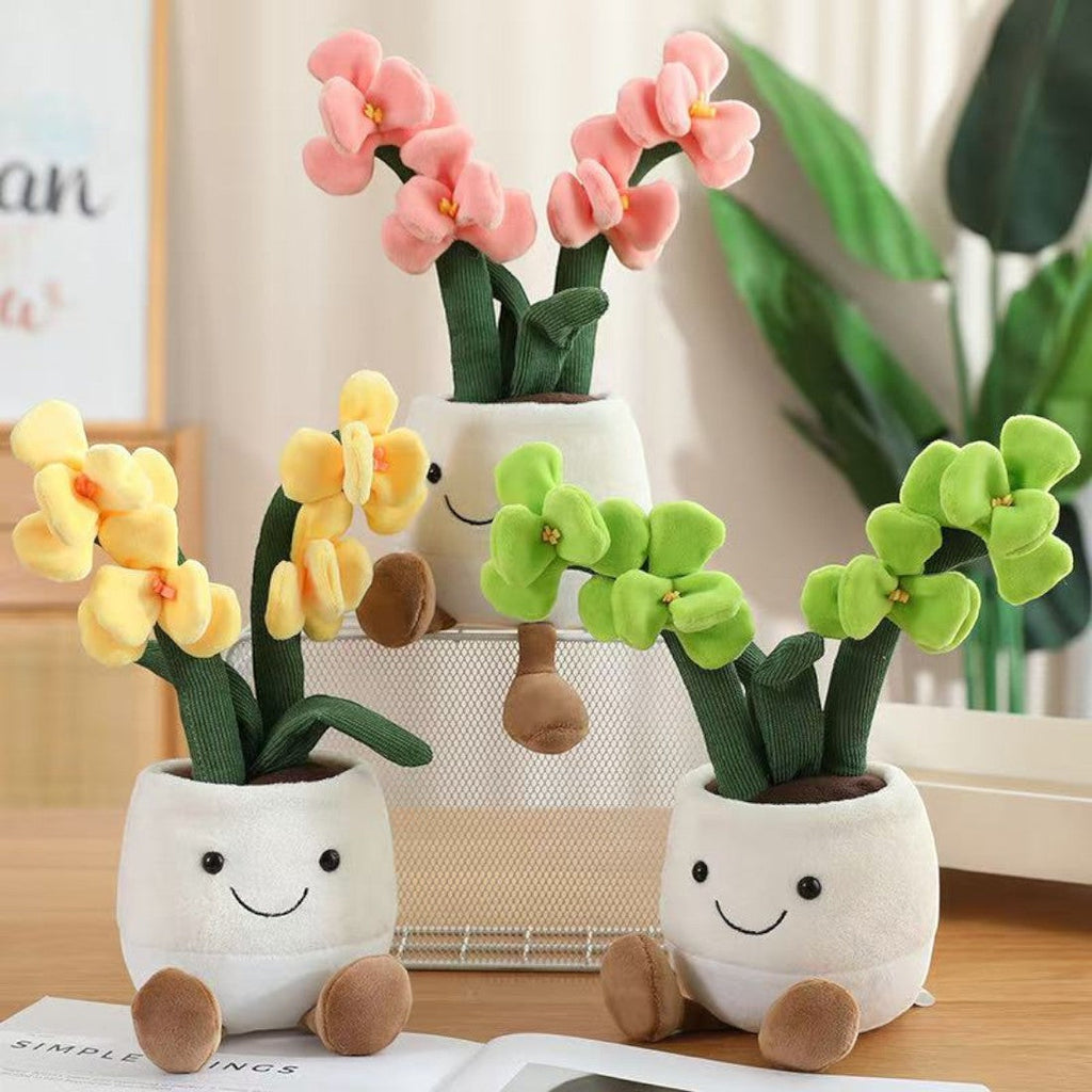 Kawaii Orchideen Pflanzen-Kuscheltier