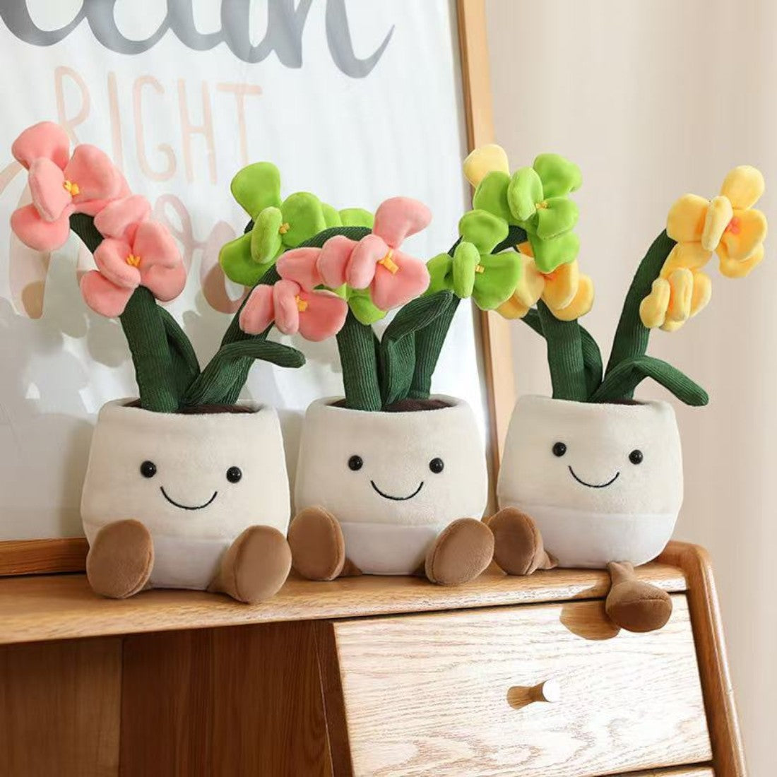 Kawaii Orchideen Pflanzen-Kuscheltier