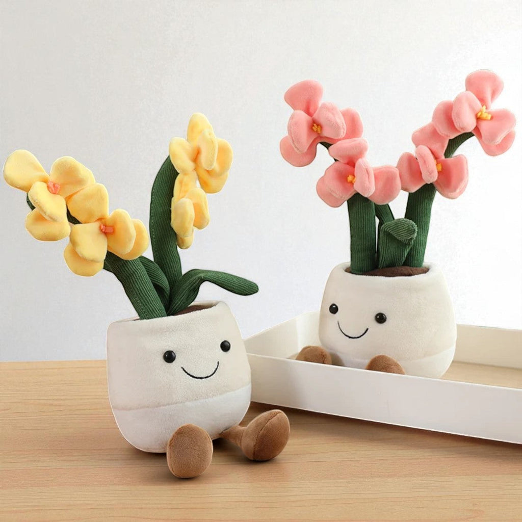 Kawaii Orchideen Pflanzen-Kuscheltier