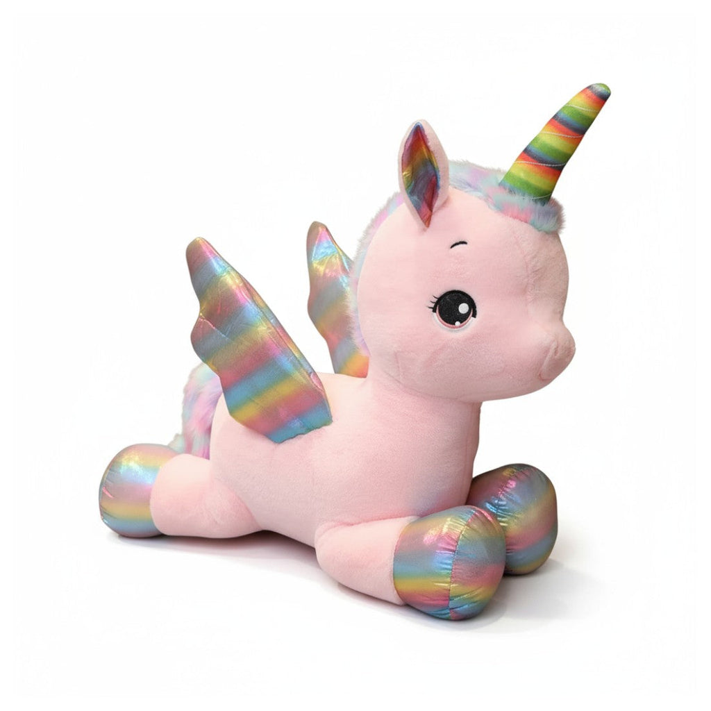 Einhorn Kuscheltier mit bunten Flügeln 40–80 cm