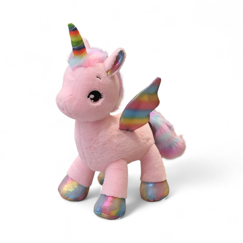 Einhorn Kuscheltier mit bunten Flügeln 40–80 cm