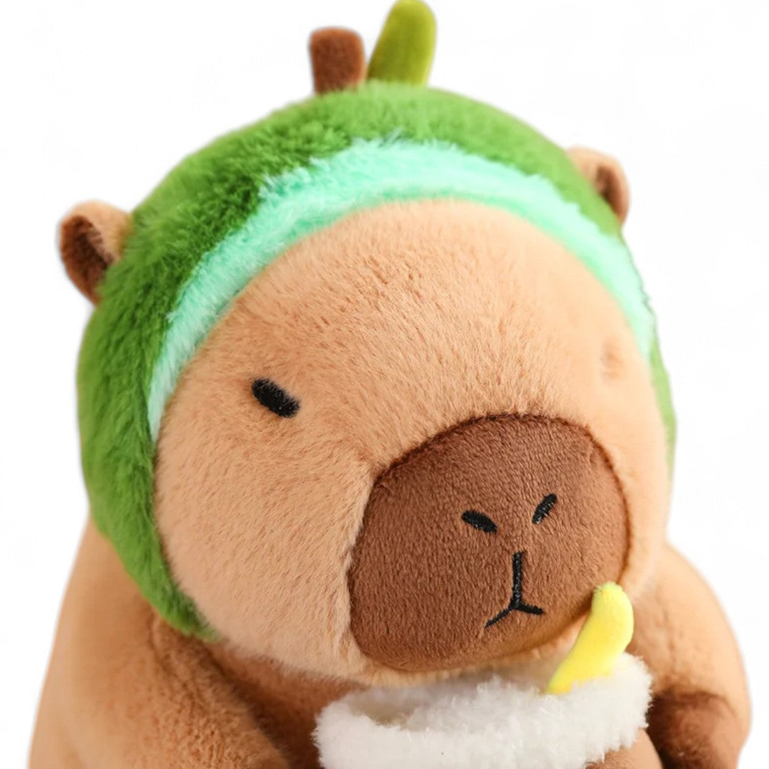 Capybara mit Mütze und Getränk 30 cm