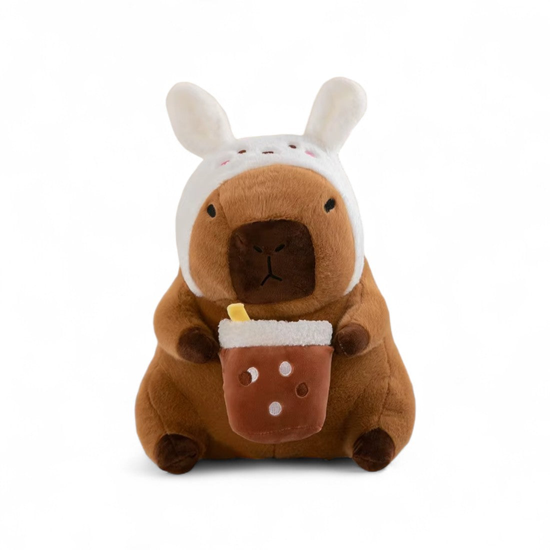 Capybara mit Mütze und Getränk 30 cm