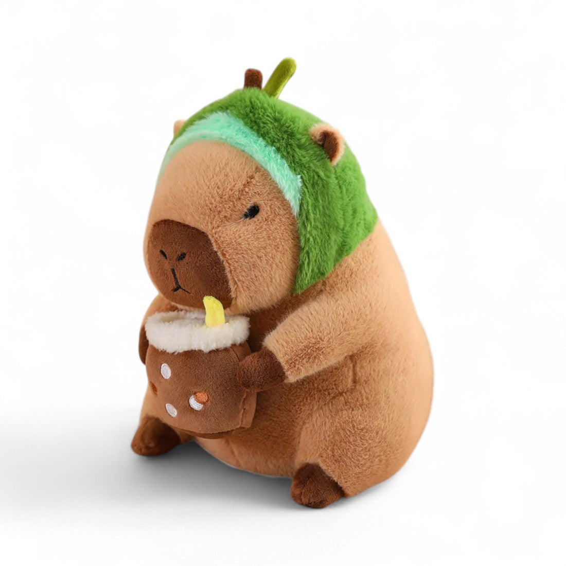Capybara mit Mütze und Getränk 30 cm