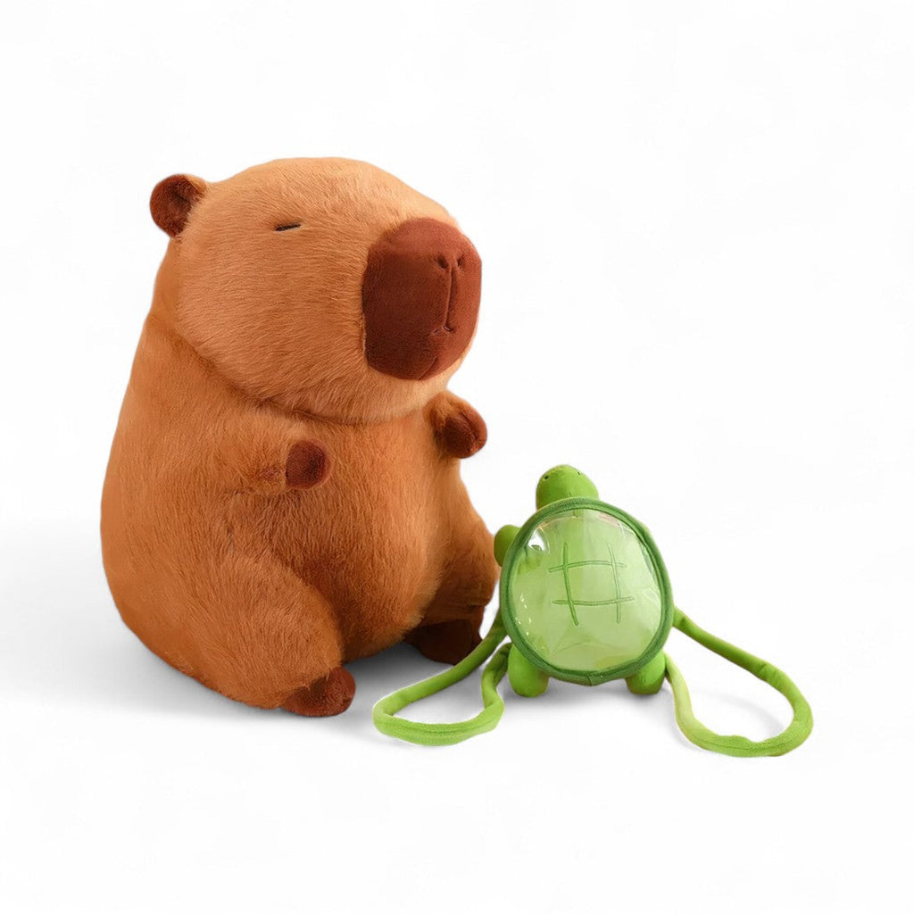 Capybara mit Schildkröten-Rucksack 30 cm