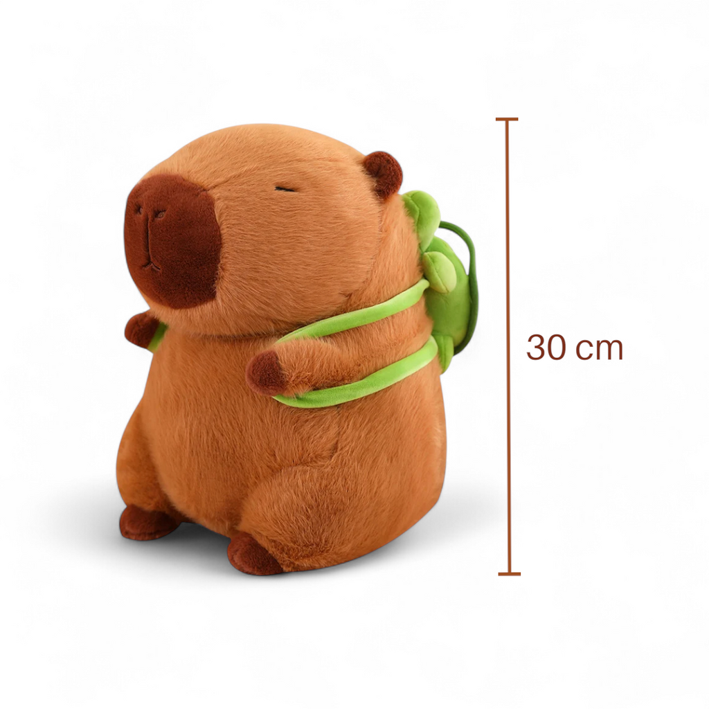 Capybara mit Schildkröten-Rucksack 30 cm