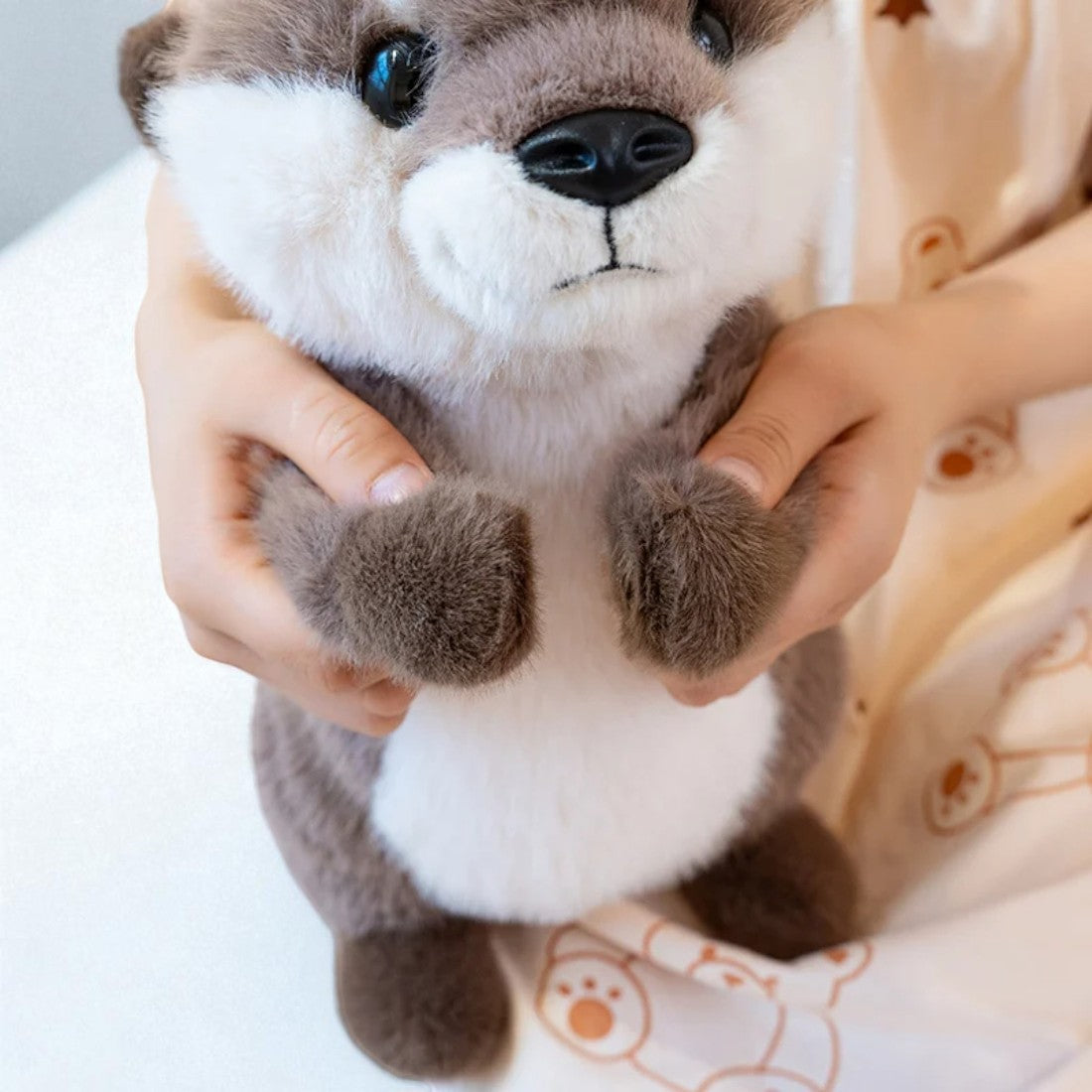 Otter Kuscheltier Braun-Weiß 25–35 cm