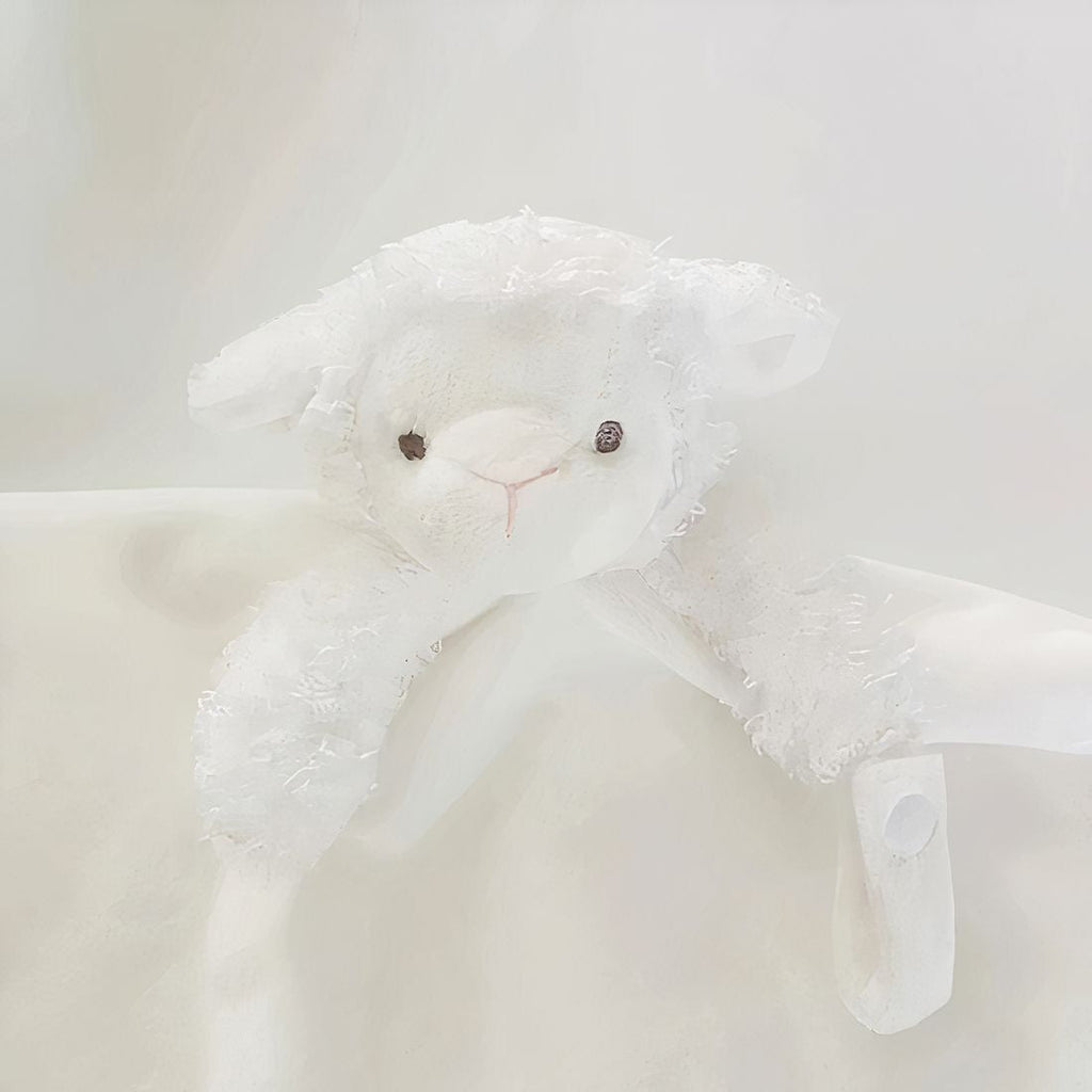 Baby Schaf Schmusetuch mit Schnullerhalter 35–40 cm