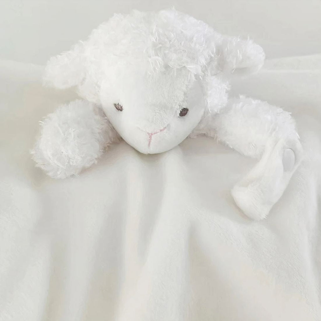 Baby Schaf Schmusetuch mit Schnullerhalter 35–40 cm