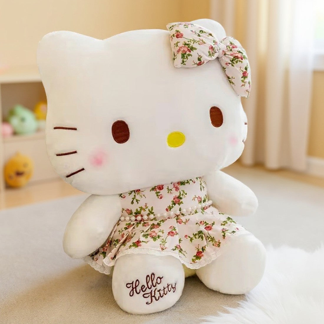 Hello Kitty mit Blumenkleid 32–60 cm