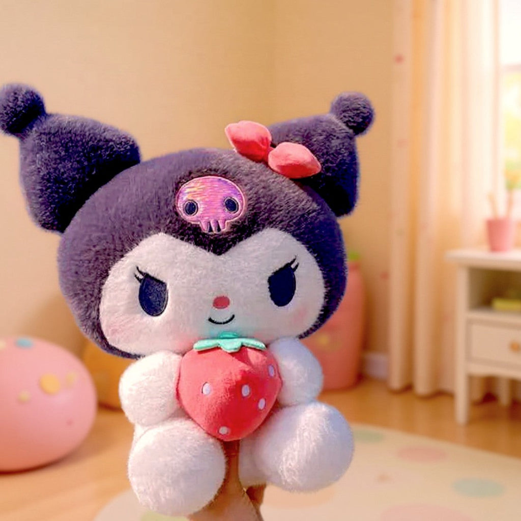 Kuromi Kuscheltier mit Erdbeere 25–50 cm