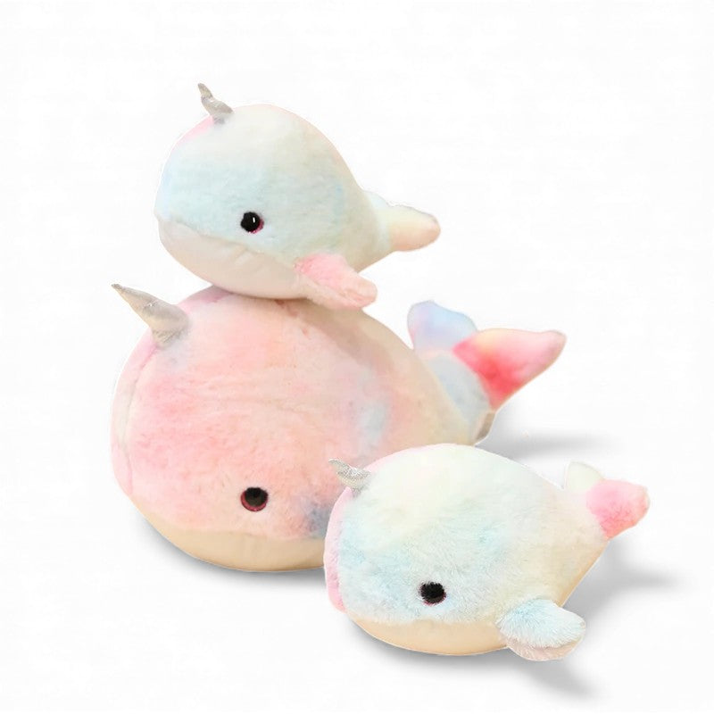 Pastell Narwal Kuscheltier 28–75 cm