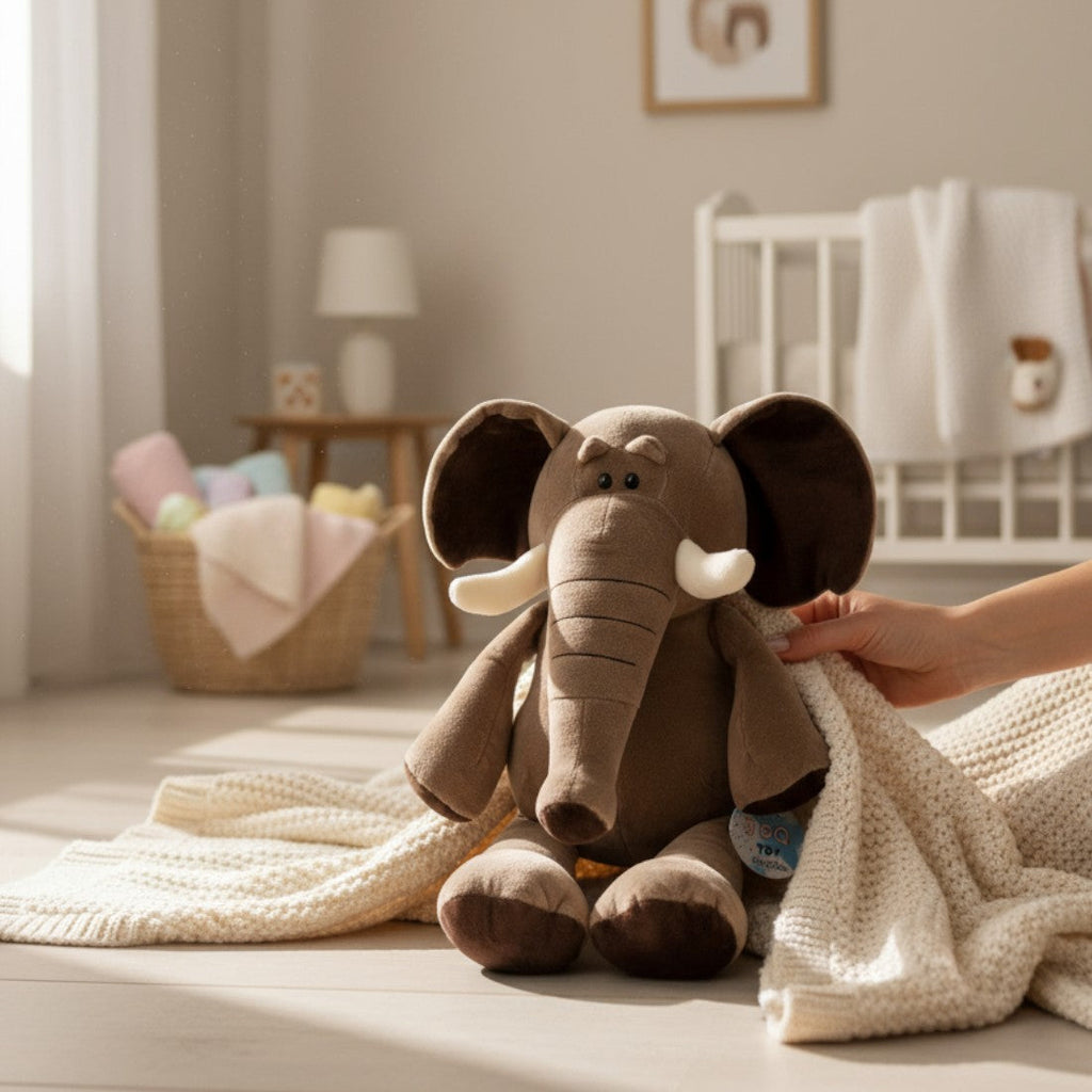 Braun-Beiges Elefanten Kuscheltier 25–30 cm