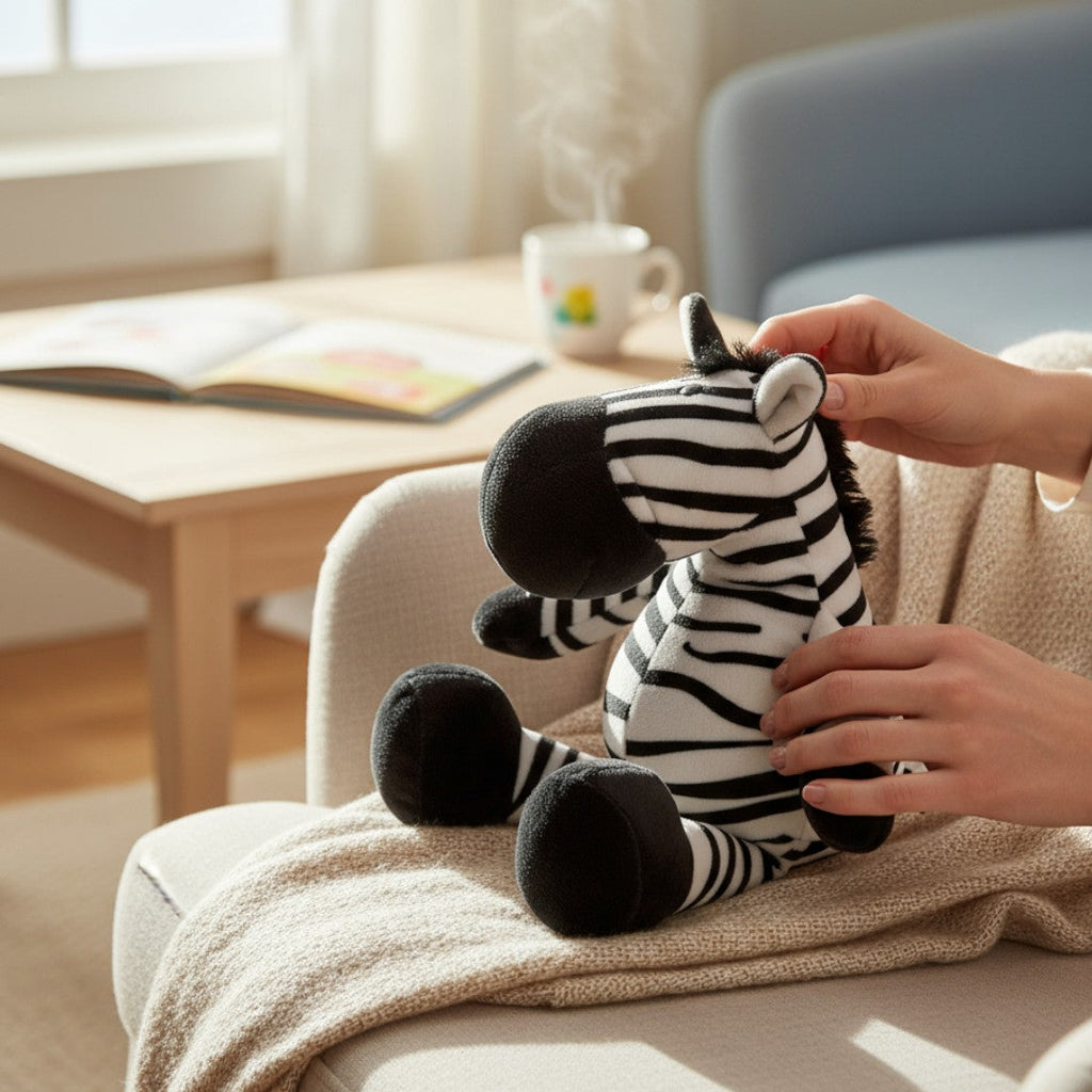 Lustiges Zebra Kuscheltier 25–30 cm