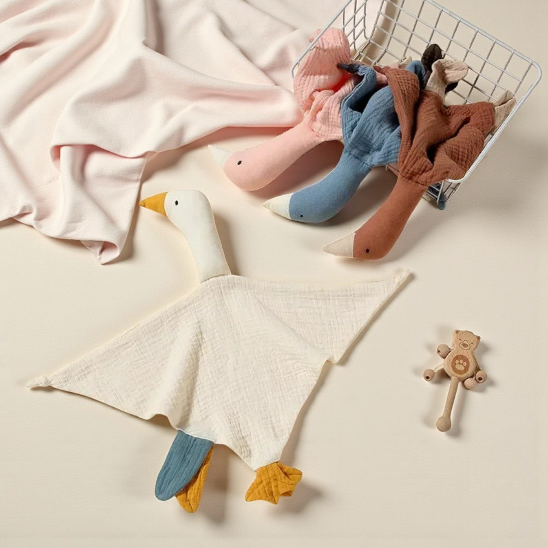 Baby Gänse Schmusetuch 45–50 cm