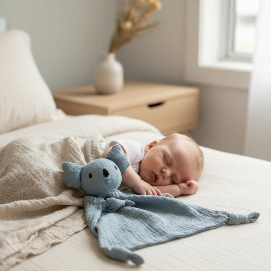 Koala Schmusetuch Blau 25–30 cm