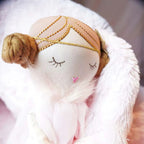 Ballerina Stoffpuppe mit Dutt 50 cm