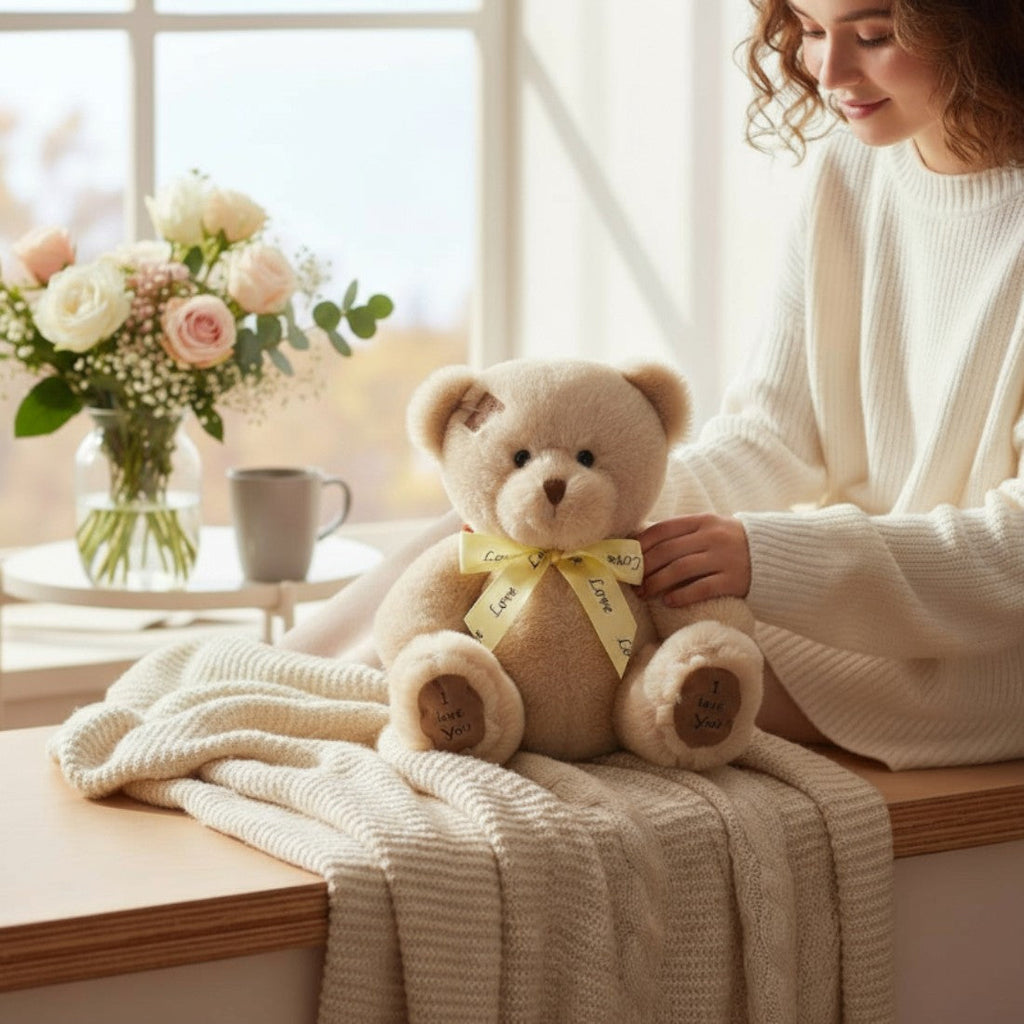 Teddybär I Love You Braun 18 cm