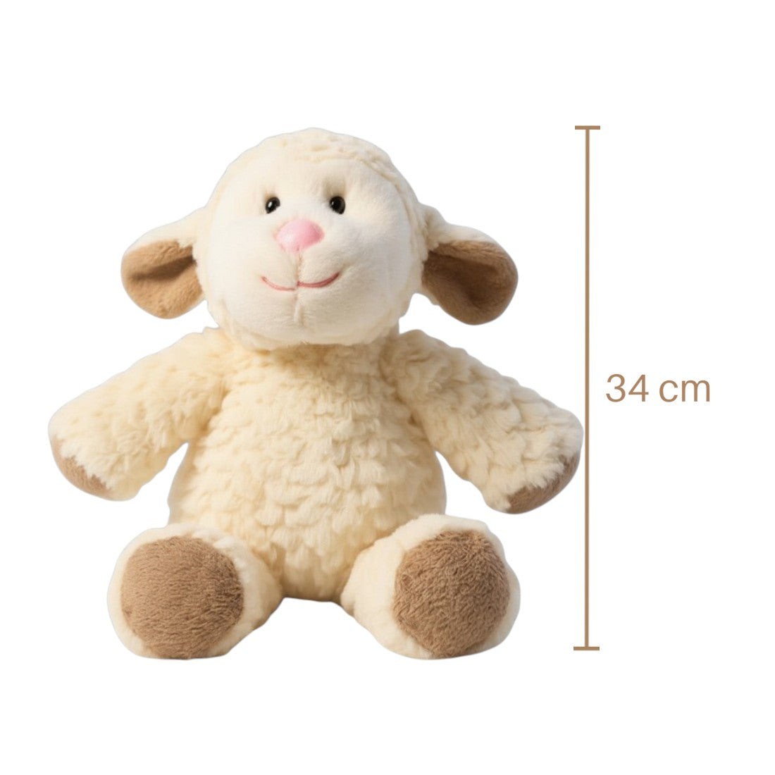 Schaf Kuscheltier mit Lockenfell 30–35 cm