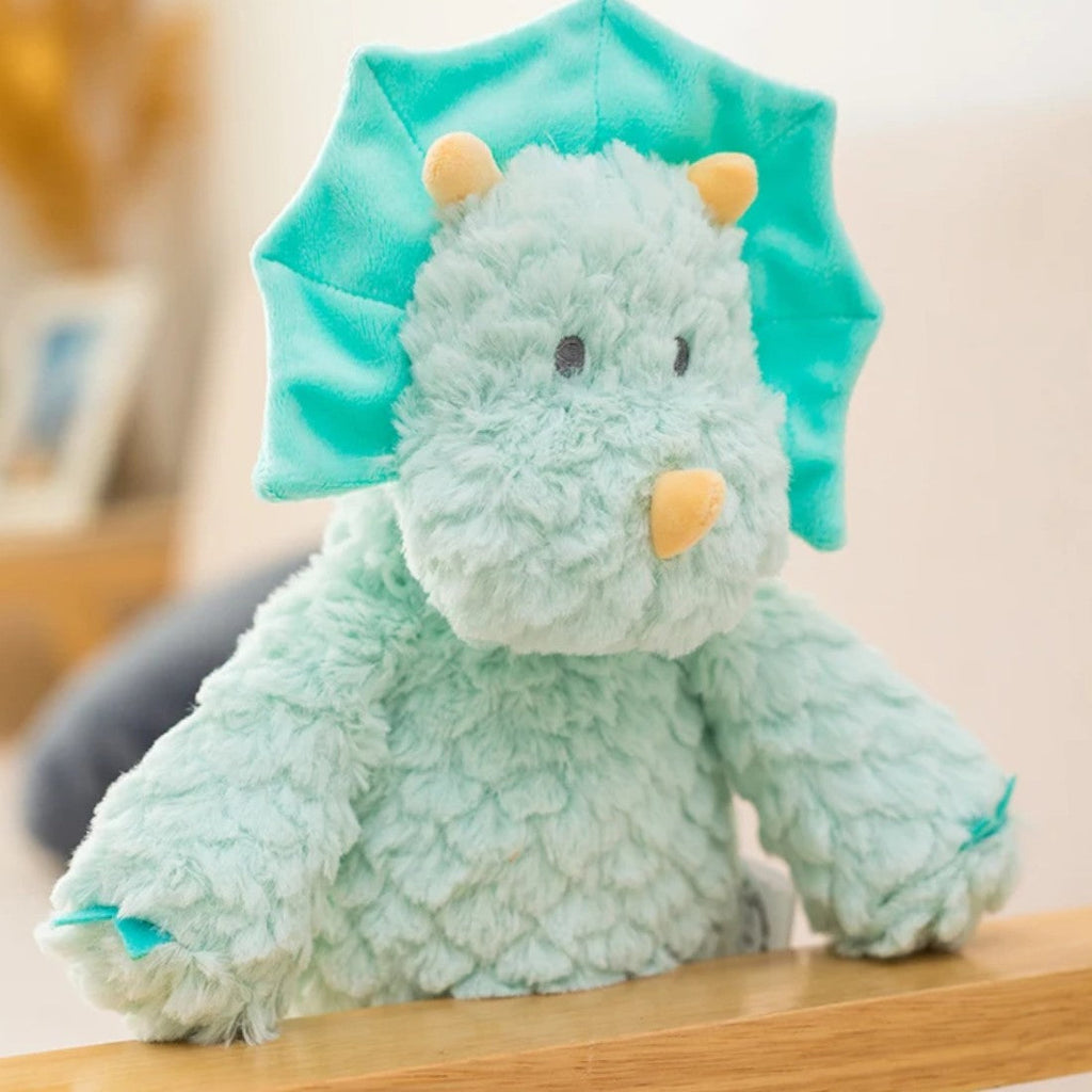 Blaues Triceratops Kuscheltier 35–40 cm
