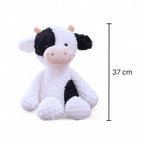 Schwarz-weißes Kuh Kuscheltier 37 cm