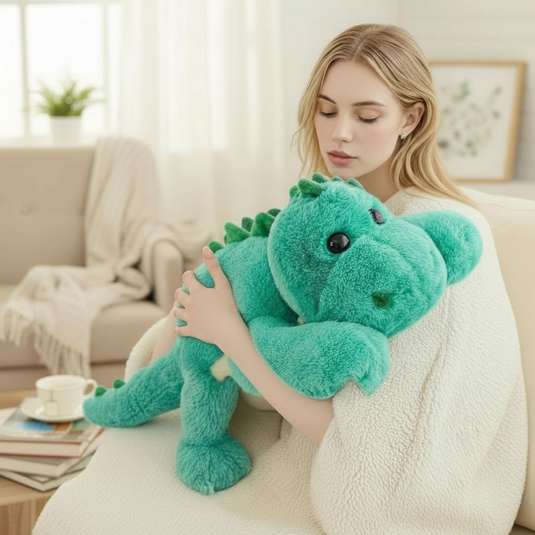 Riesen Dinosaurier Kuscheltier Grün 30–70 cm