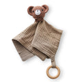 Baby Schmusetuch mit gehäkeltem Bärenkopf 20–25 cm