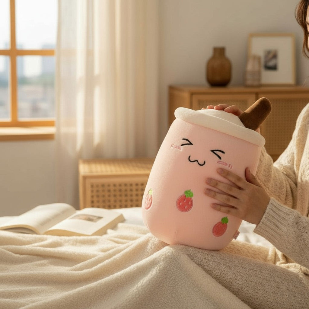 Kawaii Erdbeer Bubble Milk Tea 23–35 cm
