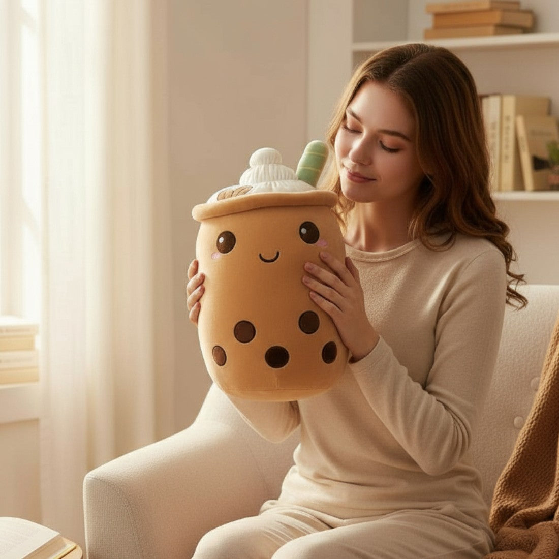 Kawaii Bubble Milk Tea mit Sahne 23–35 cm