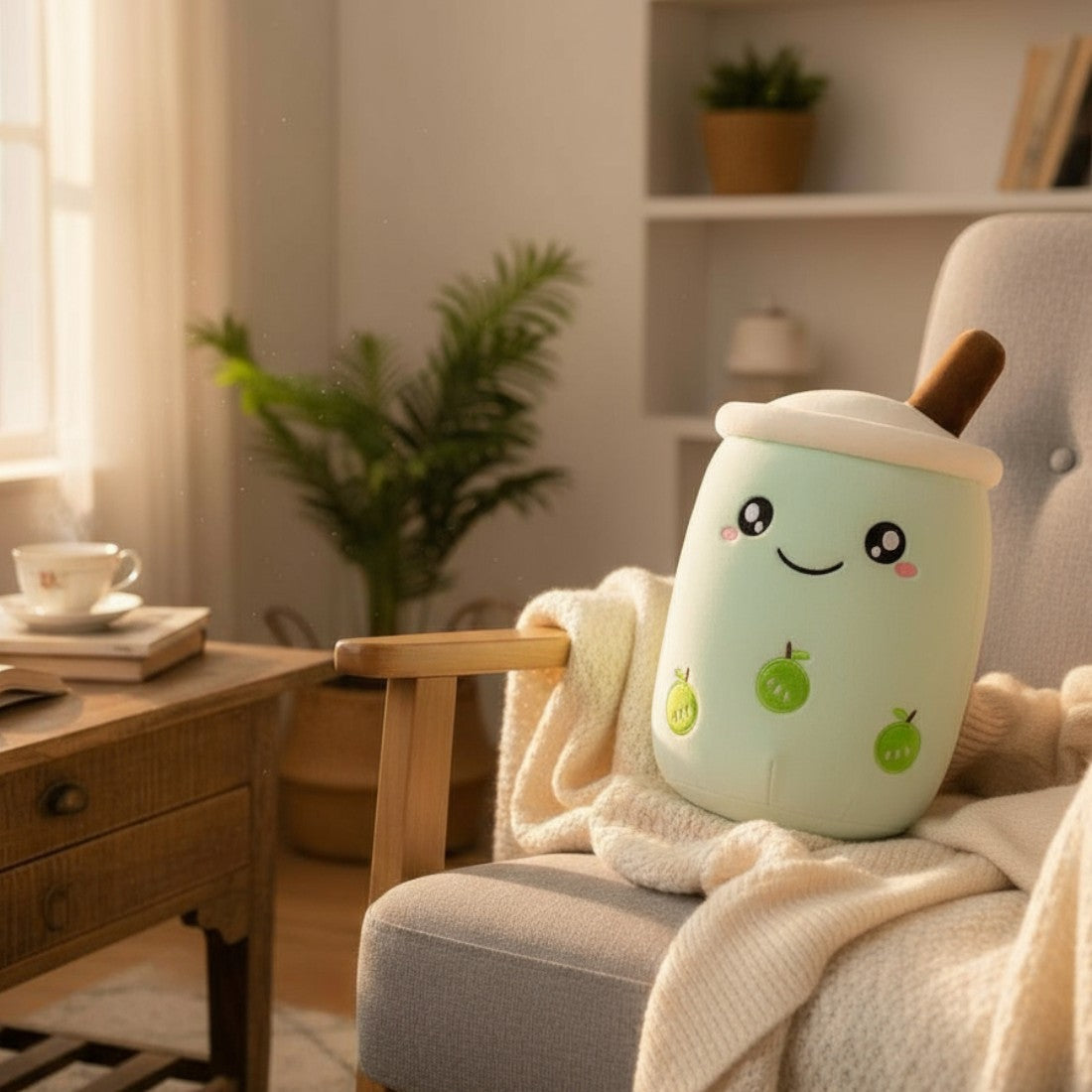 Kawaii Grüner-Apfel Bubble Milk Tea 23–35 cm