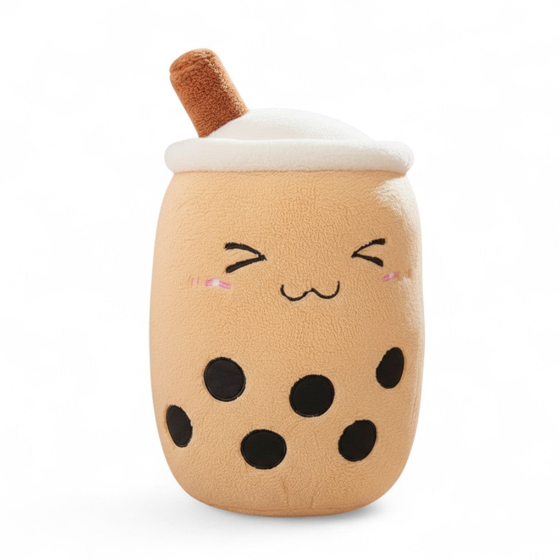 Kawaii Karamell Bubble Tea Kuschelkissen 23–35 cm