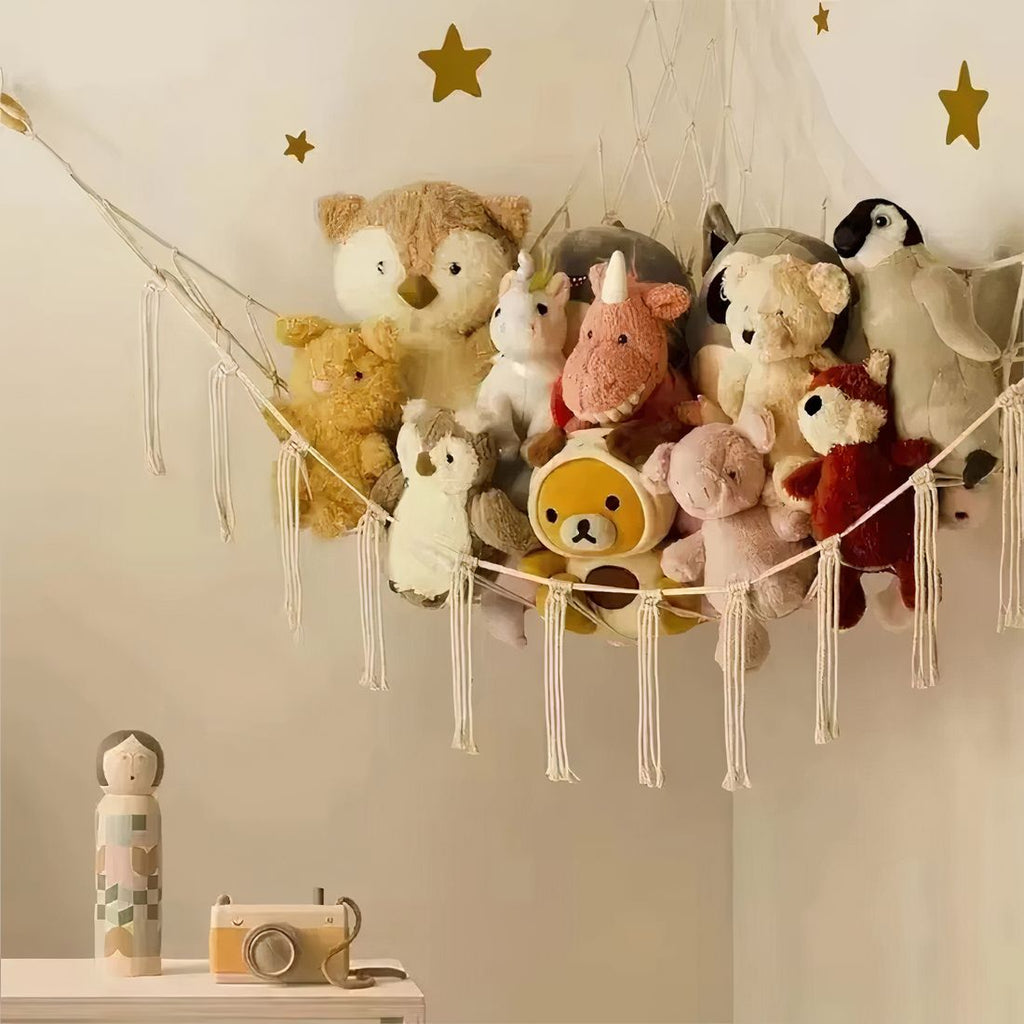 Hängendes Netz für Kuscheltiere