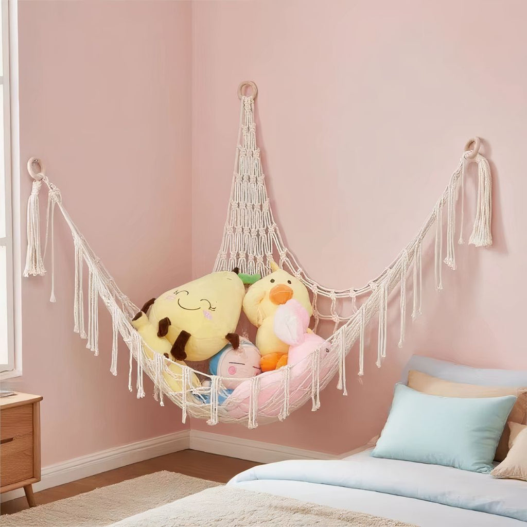 Hängendes Netz für Kuscheltiere