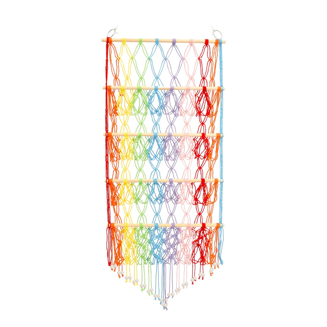 Wand-Plüschtierhalter aus Makramee