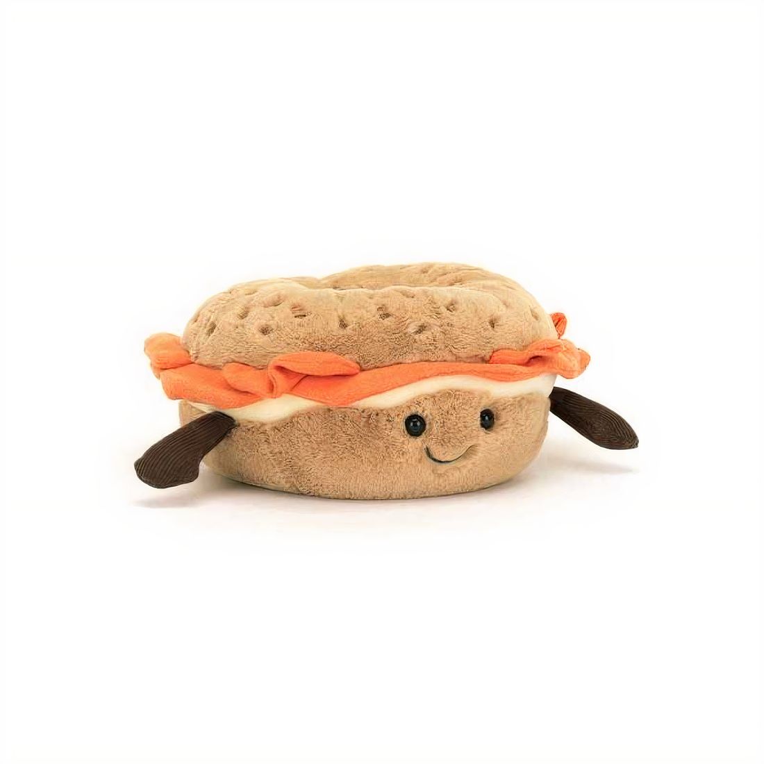 Kawaii Bagel mit Lachs Kuscheltier 10–15 cm