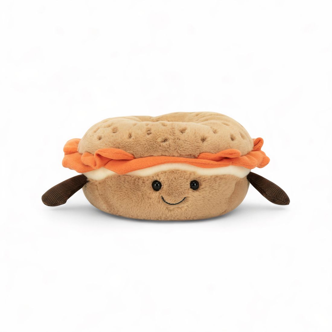 Kawaii Bagel mit Lachs Kuscheltier 10–15 cm