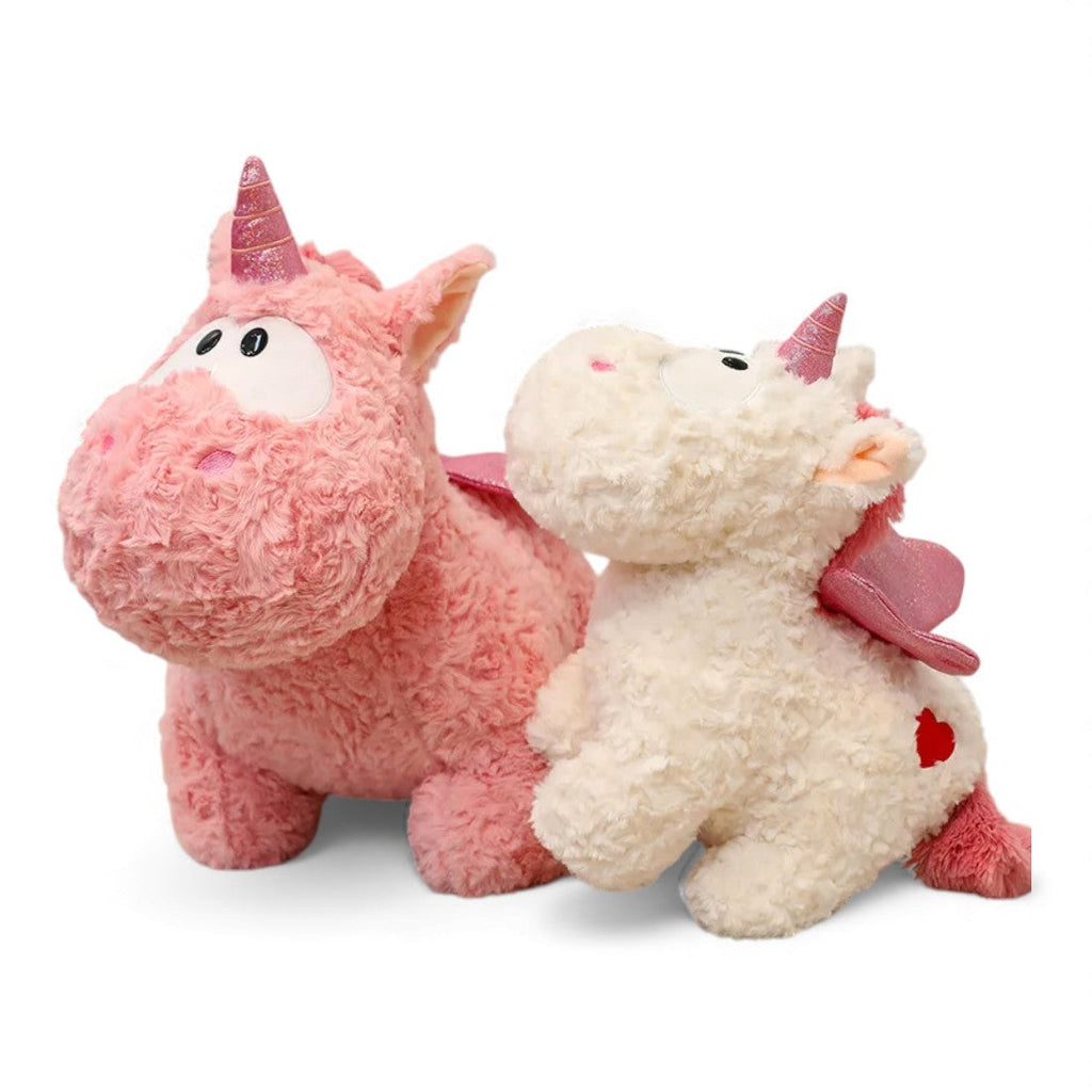 Einhorn Kuscheltier mit Lockenfell & Glitzerflügeln