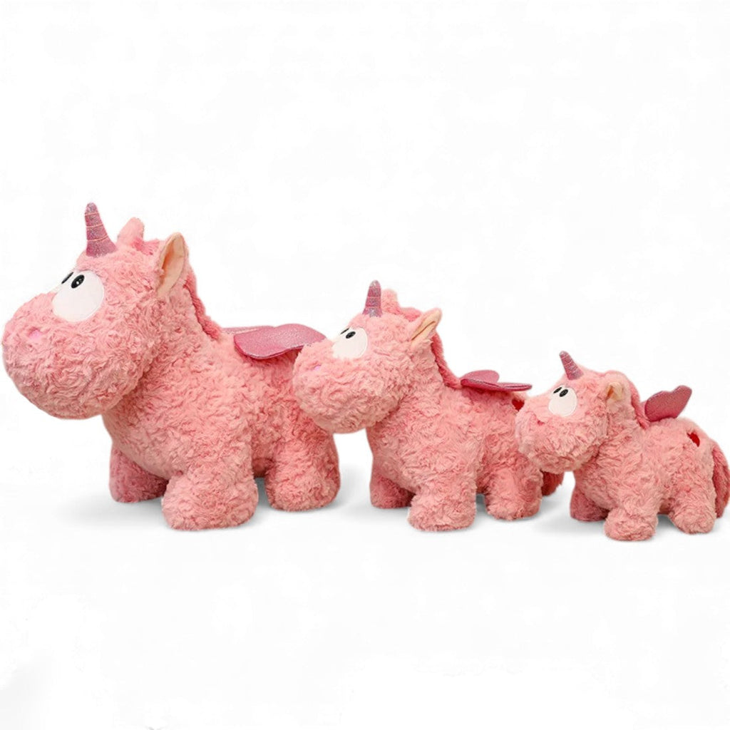 Einhorn Kuscheltier mit Lockenfell & Glitzerflügeln