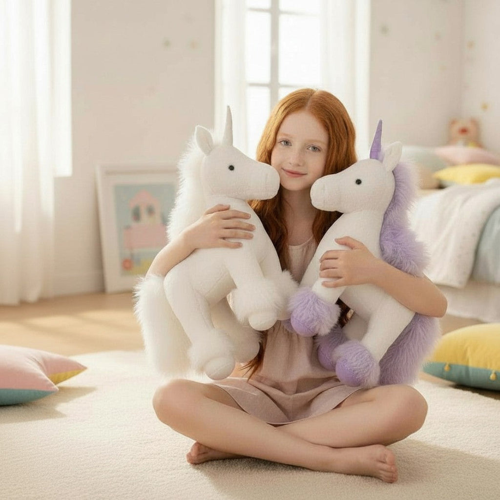 Stehendes Einhorn mit bunter Mähne 25–40 cm