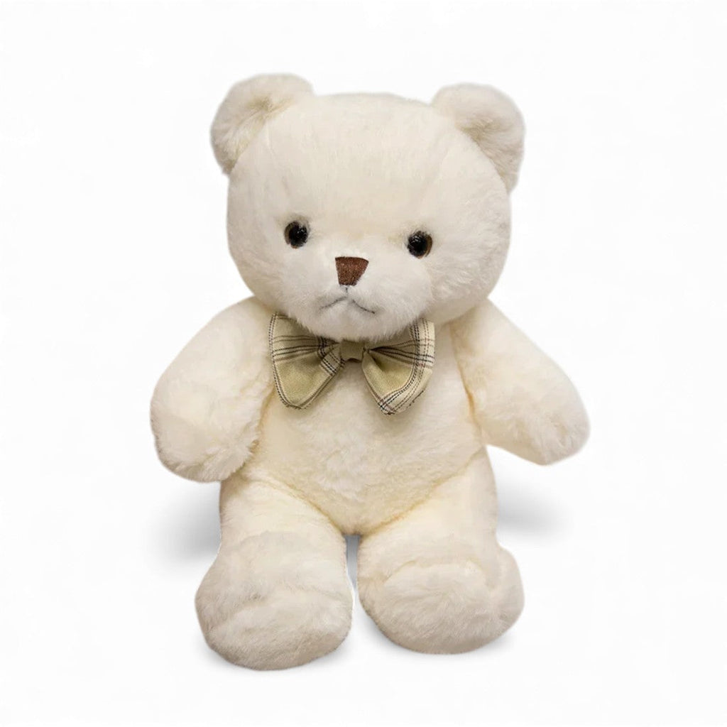 Teddybär mit Vichy-Schleife 30 cm