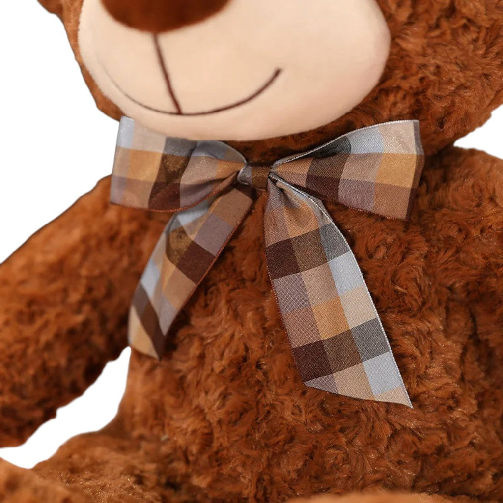 Teddybär mit Lockenfell & Retro-Schleife 35–60 cm