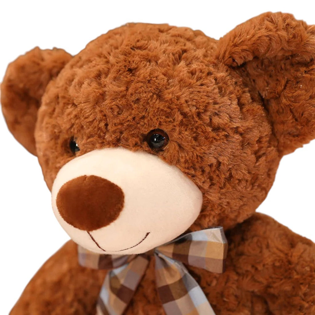 Teddybär mit Lockenfell & Retro-Schleife 35–60 cm