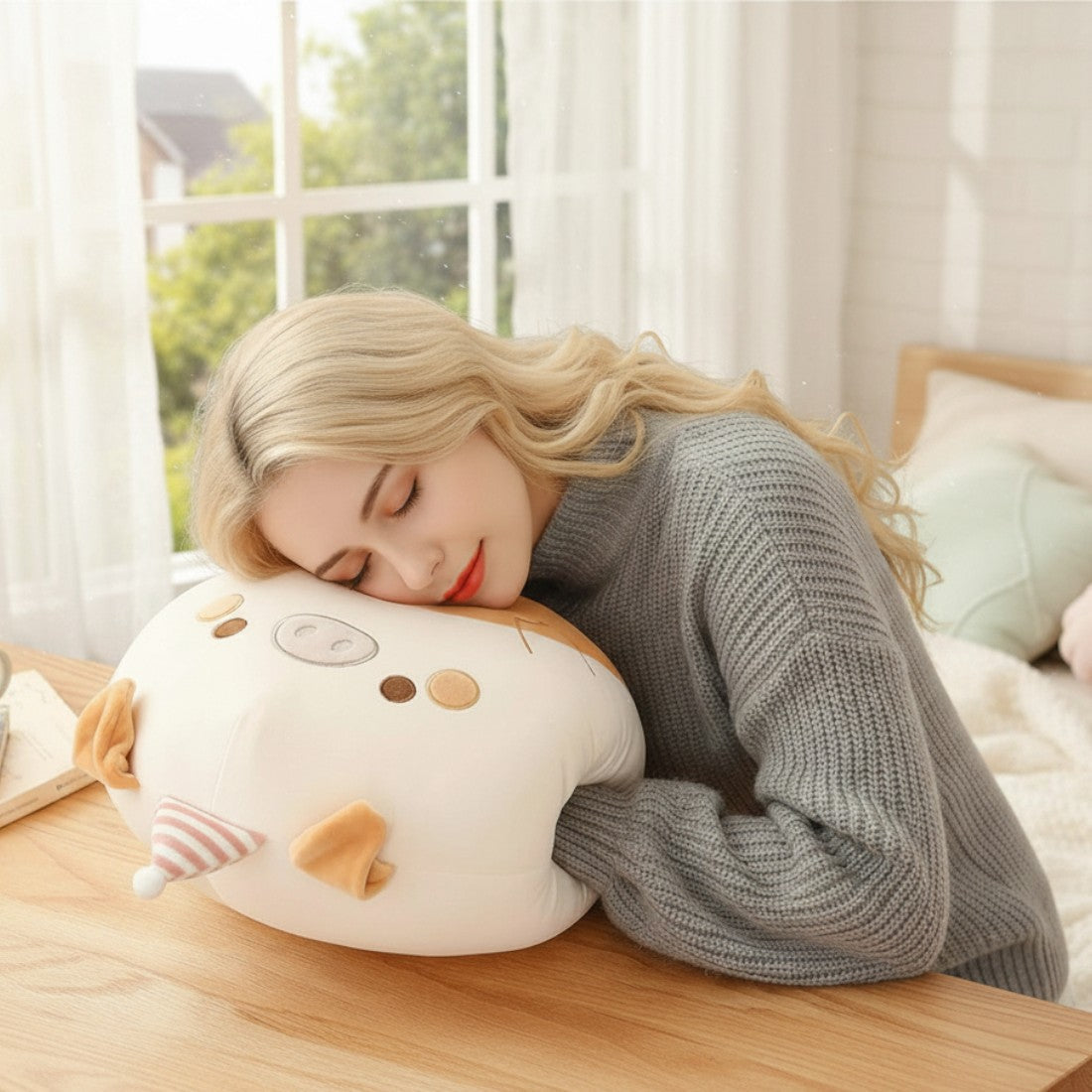Rundes Squishy Kuschelkissen 40–45 cm