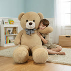Riesen Teddybär 100 cm mit Vichy-Schleife