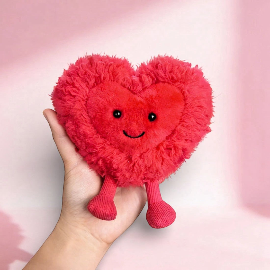 Herz Kuscheltier Rosa 10 cm