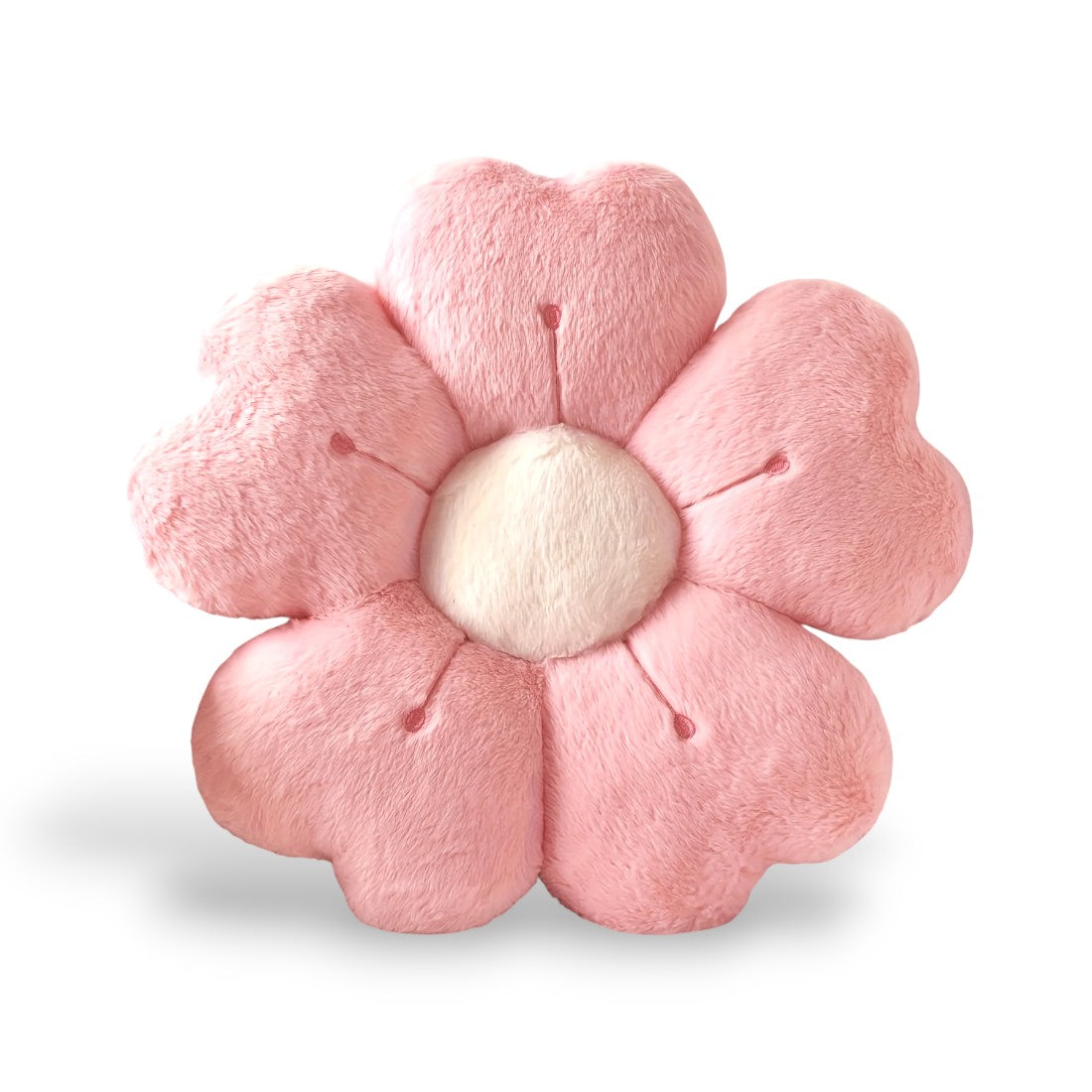 Blumen Kuschelkissen Weiß oder Rosa 32–50 cm