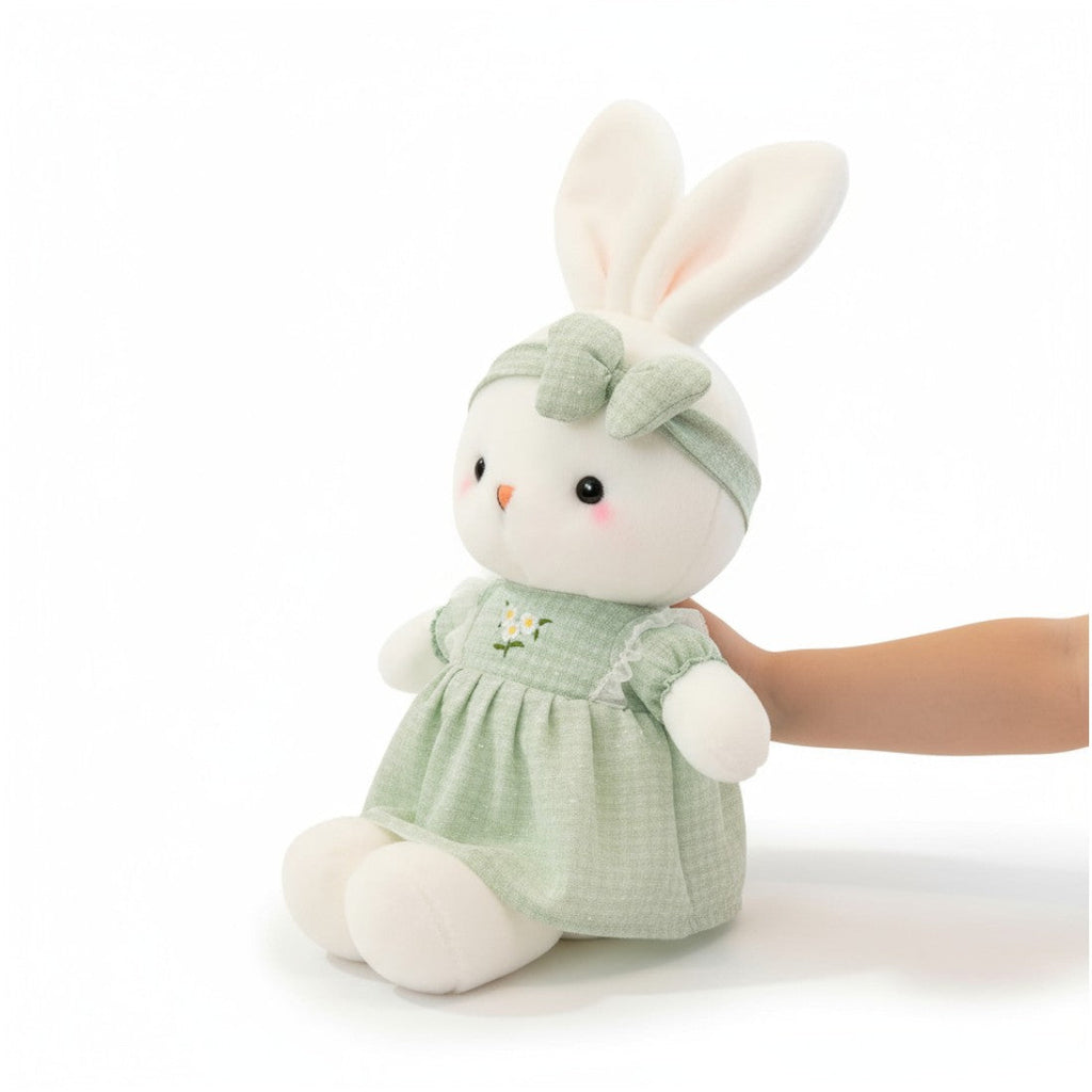 Hasen Kuscheltier mit Blumenkleid 35–40 cm