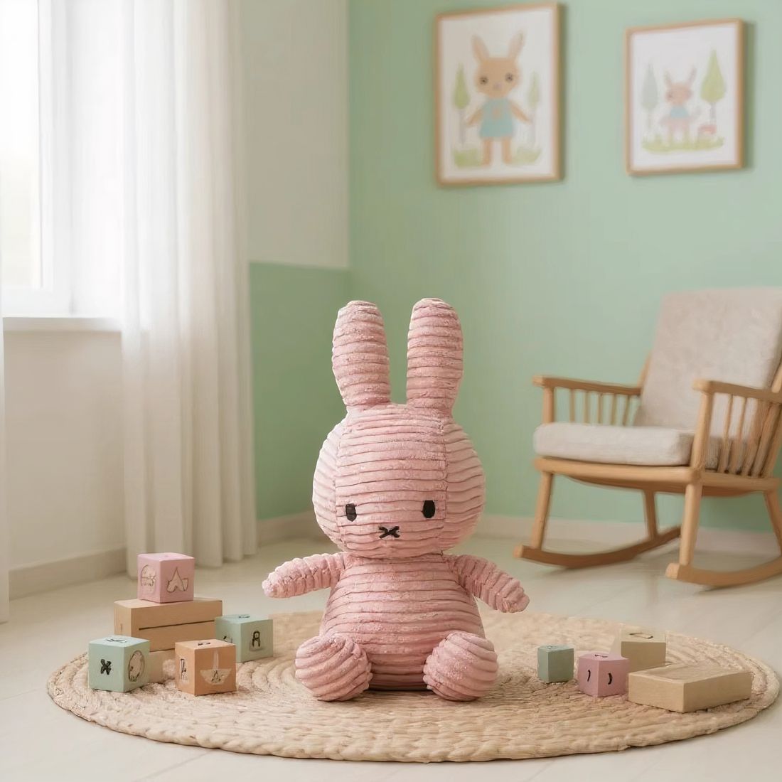 Hasen Kuscheltier aus Cord 25–30 cm