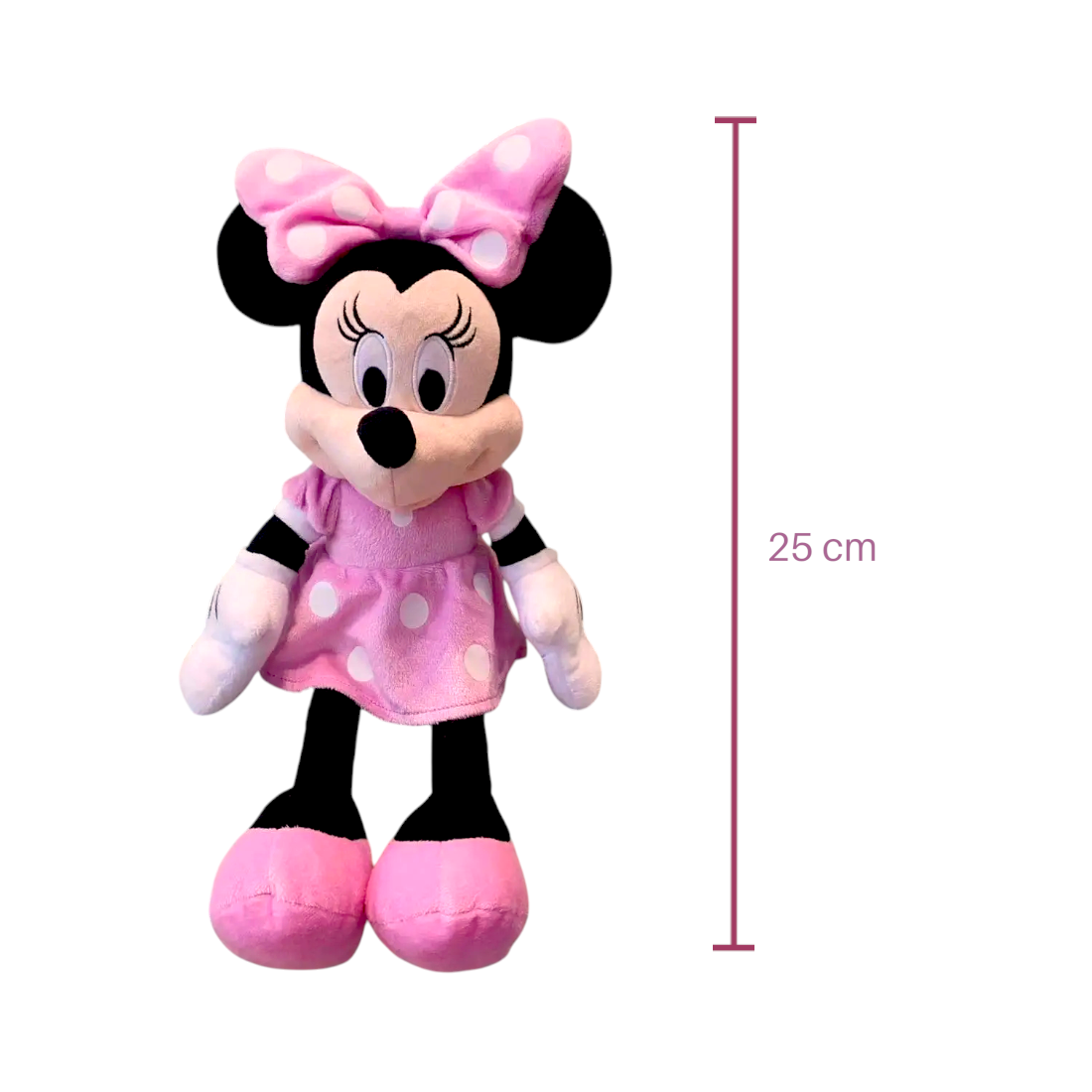 Minnie Mouse Kuscheltier mit rosa Kleid 25–30 cm
